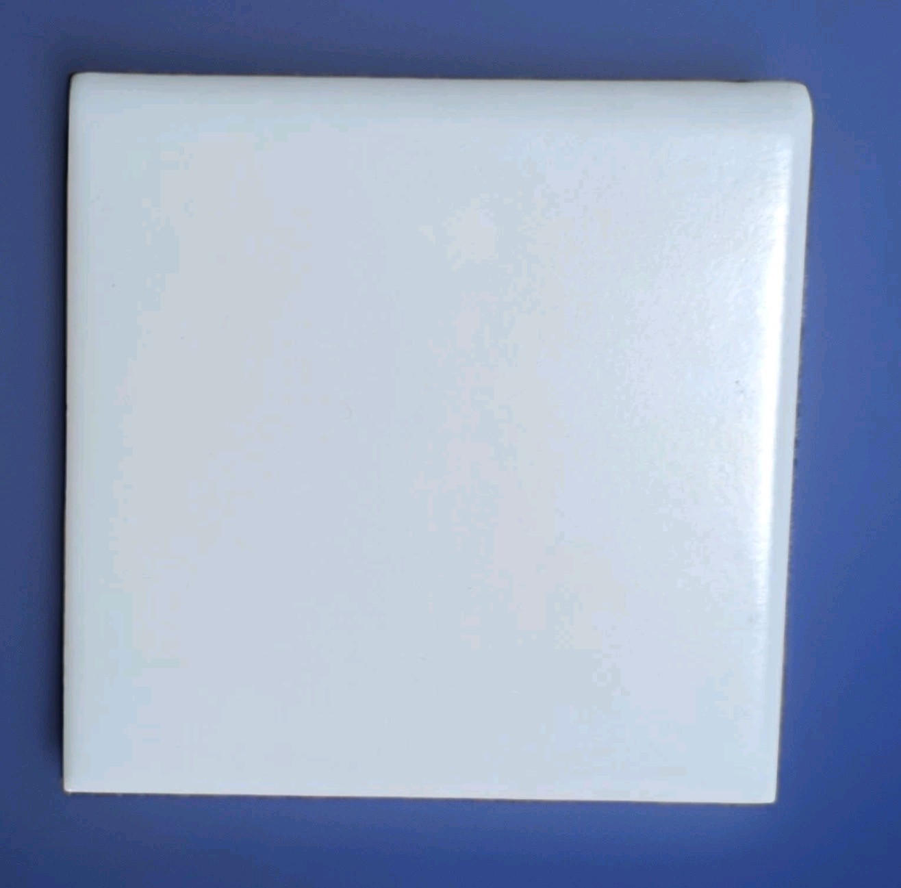 1 Vintage BULLNOSE Matte 4 1/4 USA Ultra White Tile New