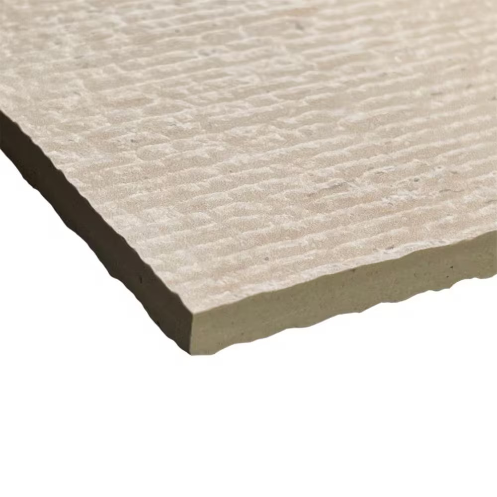 American Travertine Beige 24 In. X 48 In. Chiseled 3D Porcelain Large Format Wal