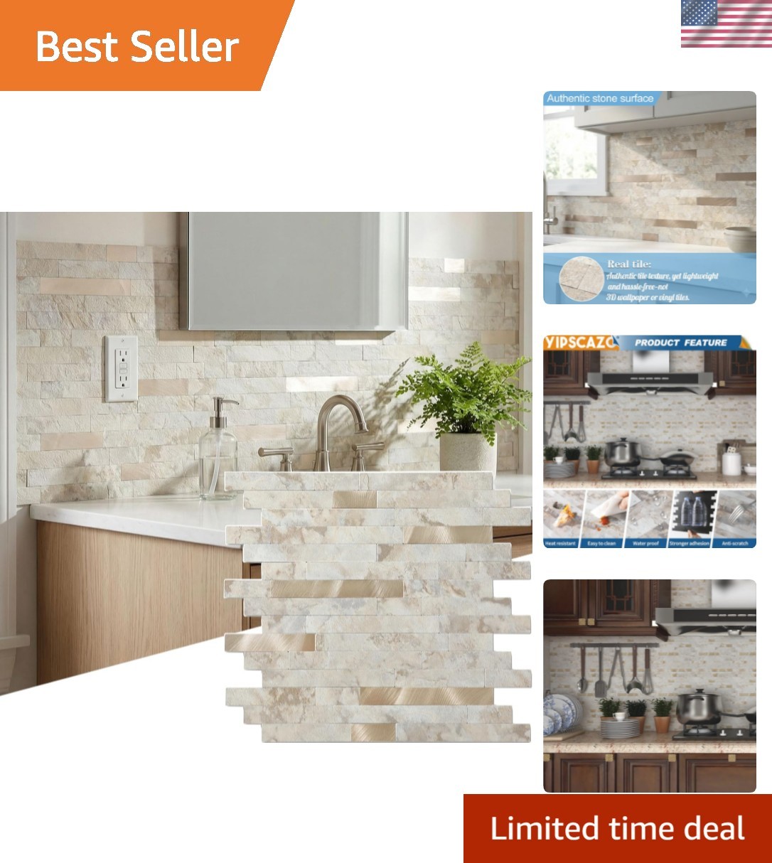 2026 New Upgrade Peel and Stick Backsplash, Stick on Backsplash Tiles for Kit…