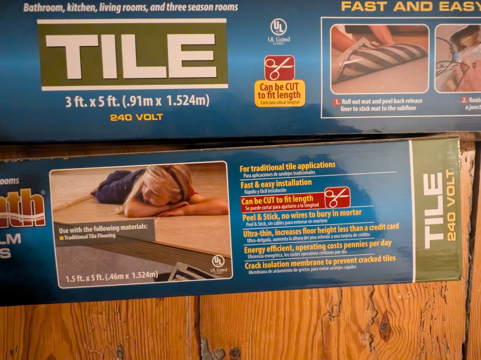 Quiet Warmth Radiant Heat Film for Tile **240V** – 1.5′ x 5′ open box
