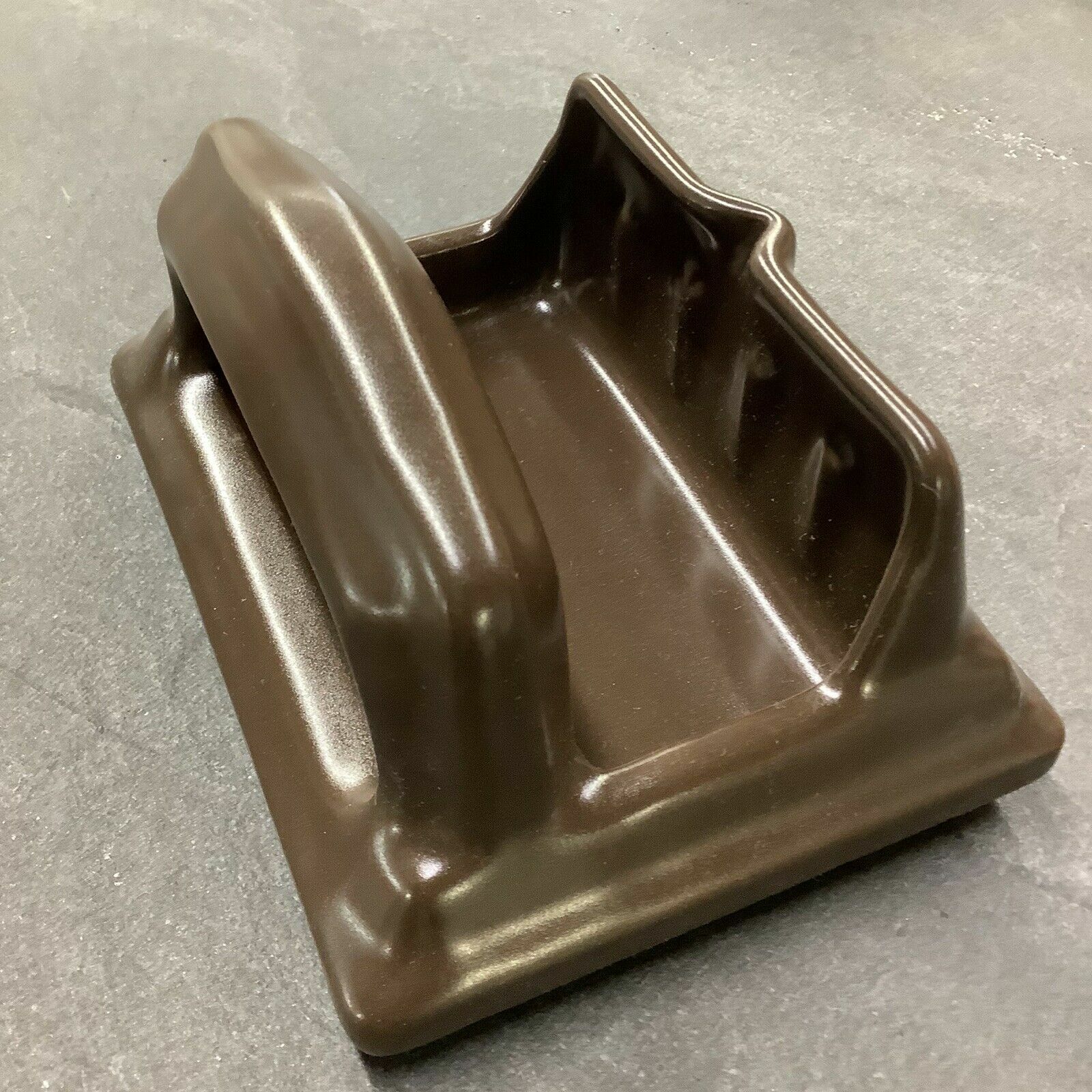 Vintage Expresso Ceramic Soap Dish with Grab Bar by American Olean Model 544
