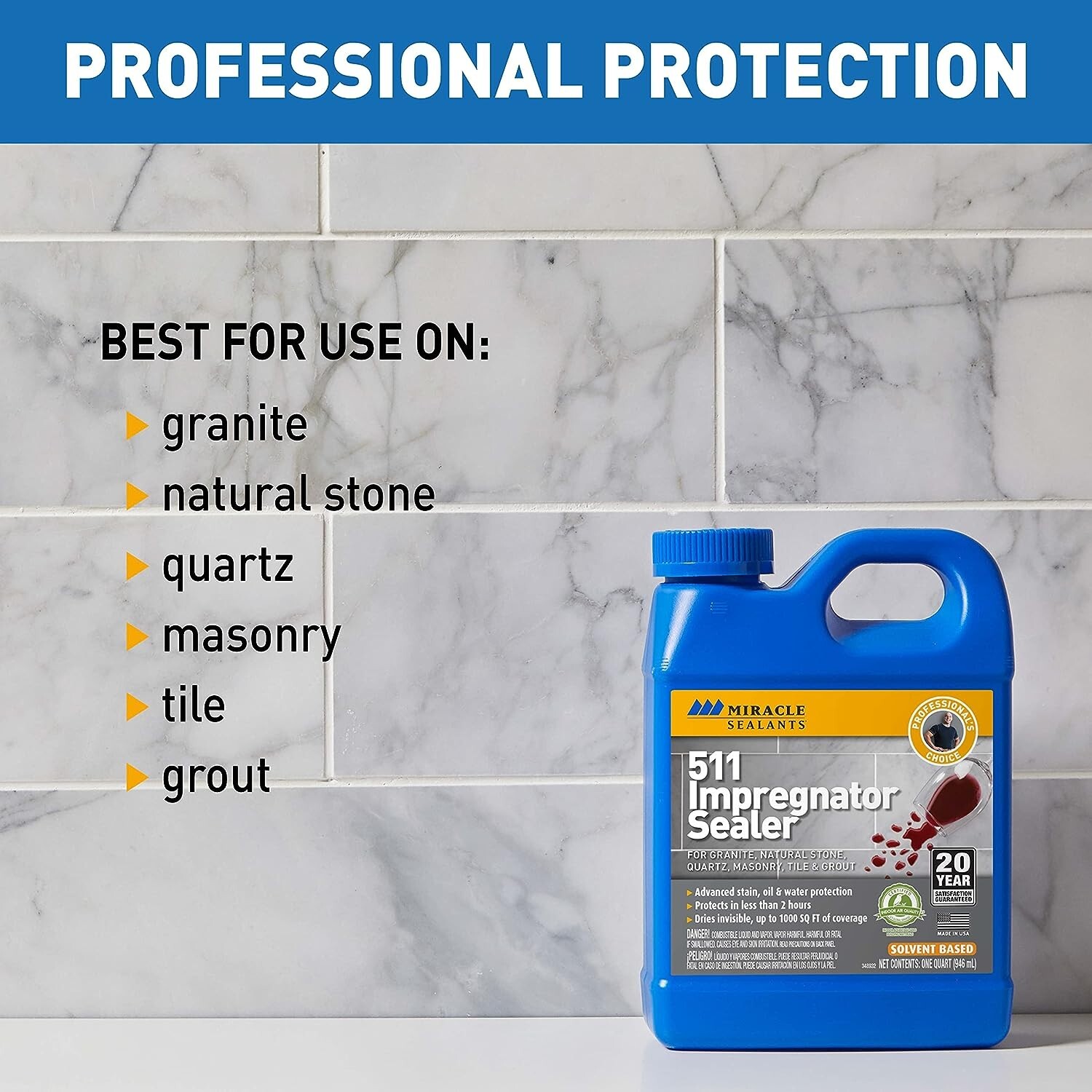 (4) Rust-Oleum® Miracle Sealants™ 511 Impregnator Sealer * 4 PINTS * #511PT