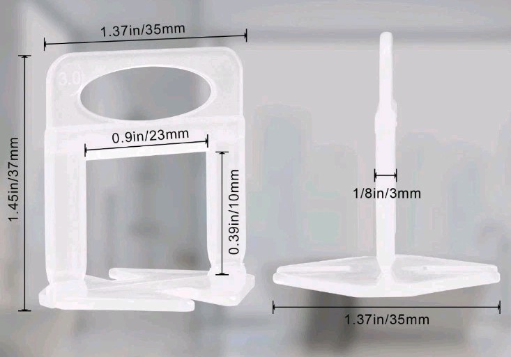 Tile Leveling System, 2400-Piece 1/8″ Tile Spacers Clips Tile Tools, Tile Ins…