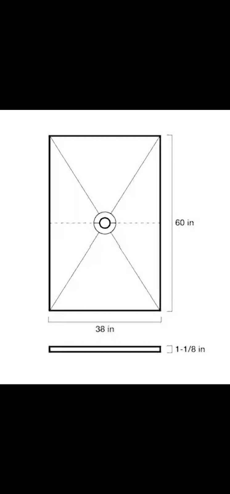 Schluter Kerdi Shower Kit 38×60 With Stainless Steel Grate 4″ Included