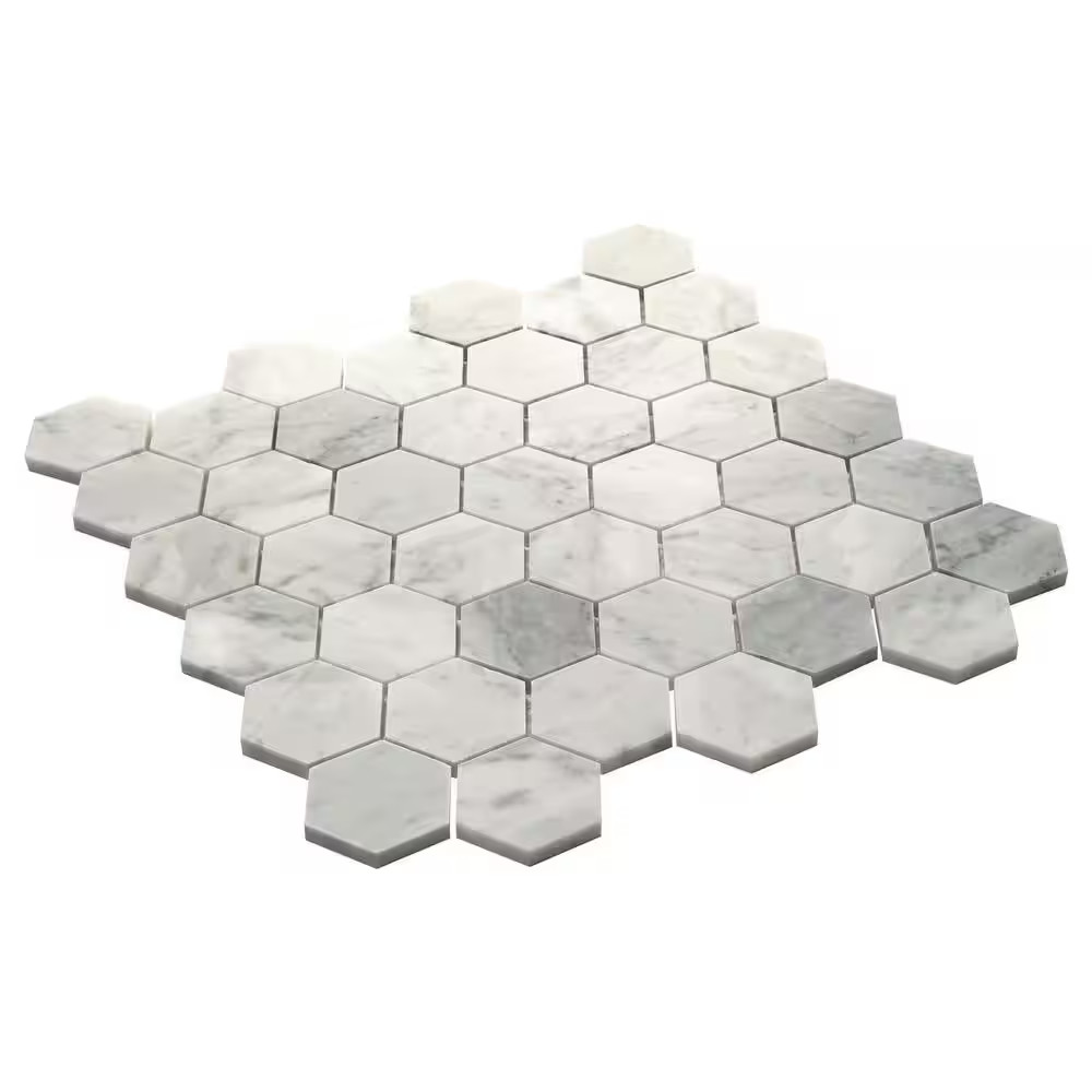 Restore Mist Honed 12 In. X 12 In. Marble Mosaic Tile (0.97 Sq. Ft./ Piece)