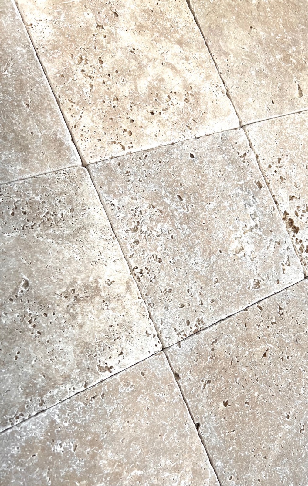 Walnut 6×6 Tumbled Aged Travertine Tile Backsplash Floor Wall (Sold by 1 SQFT)