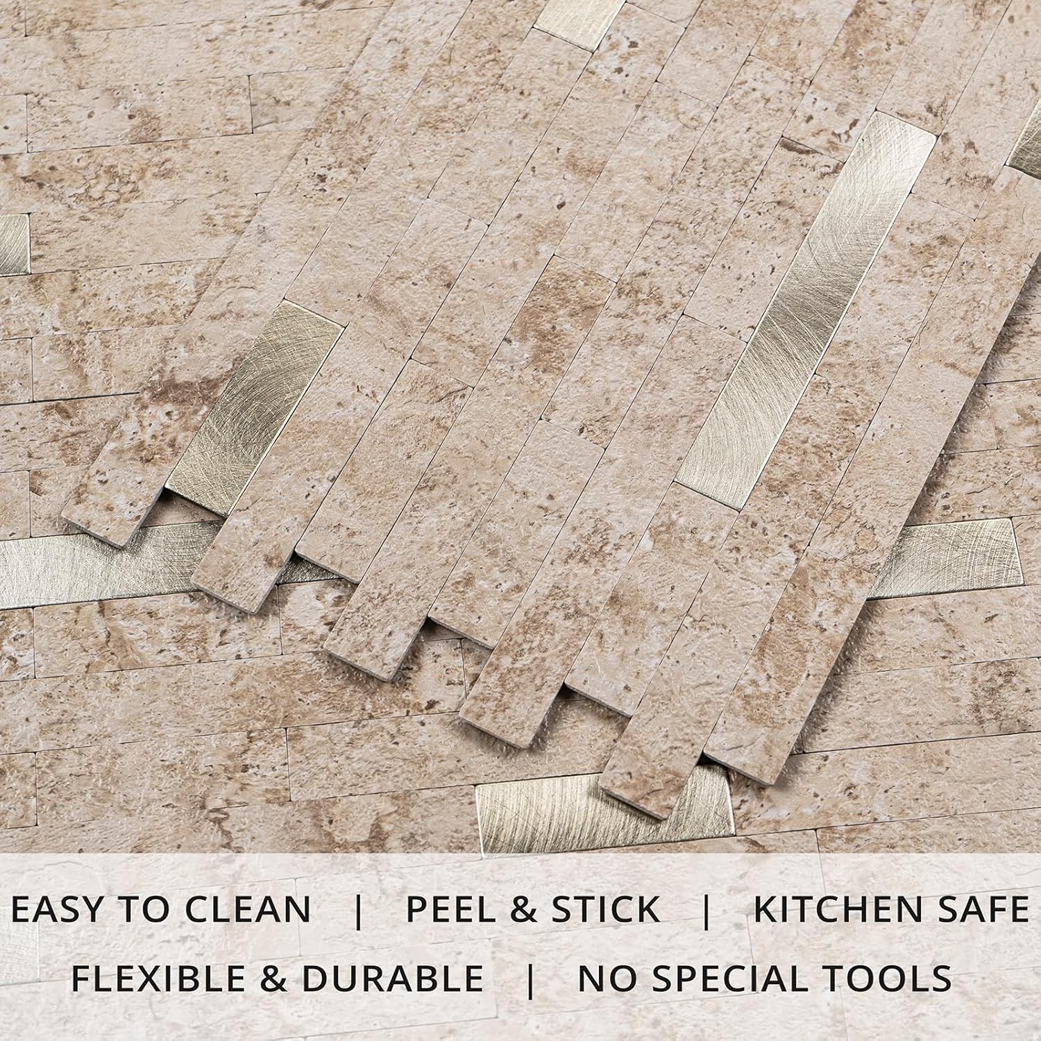 20 Sheets Peel and Stick Backsplash for Kitchen, 2026 Upgraded Classic Traver…