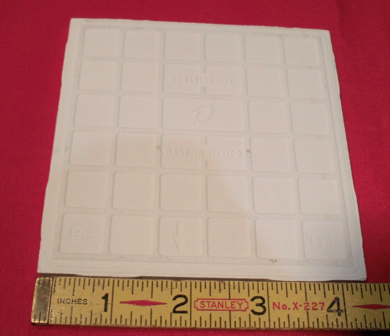 1 pc. 4-3/8″ *Brilliant Ice White* Glossy Ceramic Tile…Clean New Tiles