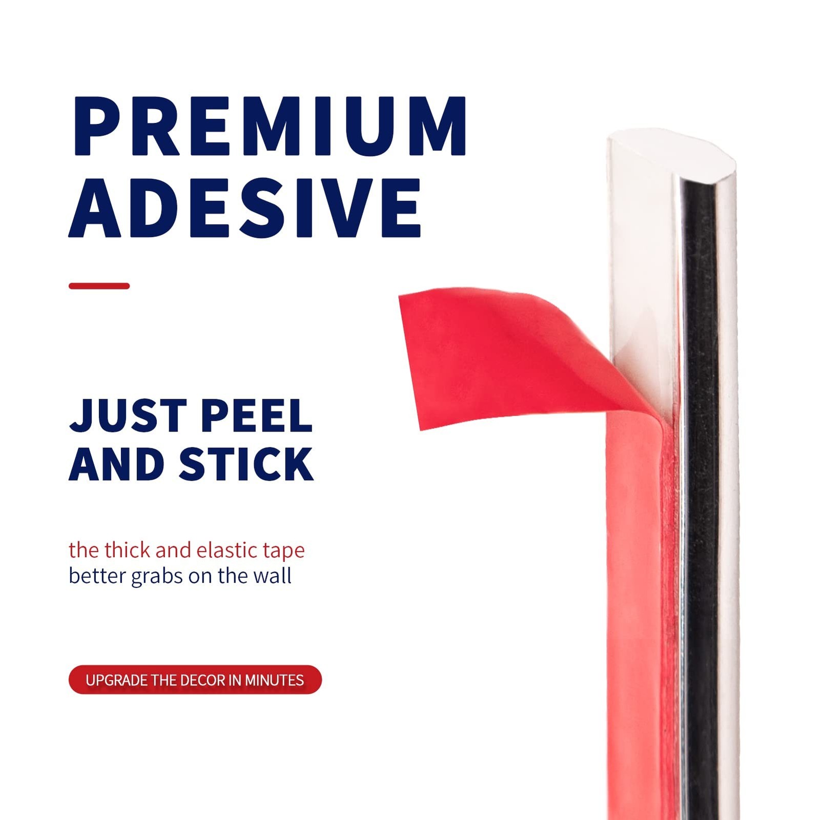 Art3dwallpanels 10 Ft Peel and Stick Trim for Backsplash Tile Edge, Self-Adhe…