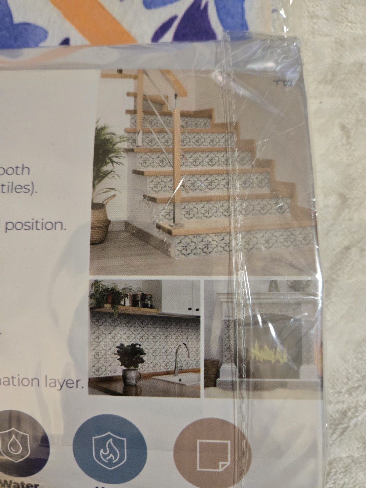 Lot Of 2 Mi Alma Peel and Stick Backsplash Tiles Vinyl 8″ x 8″ Model L03 24pk Ea