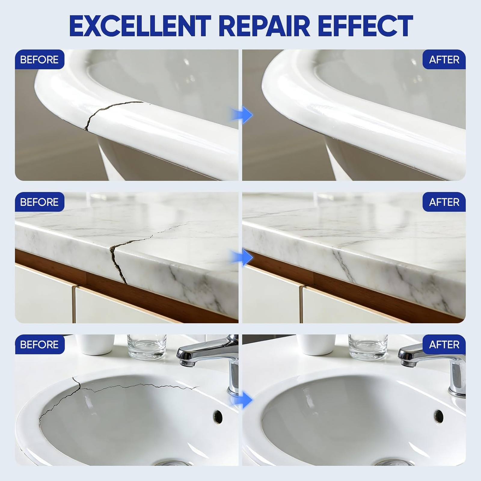 Fiberglass Tub and Shower Repair Kit White High Gloss Ceramic Tile Crack Chip