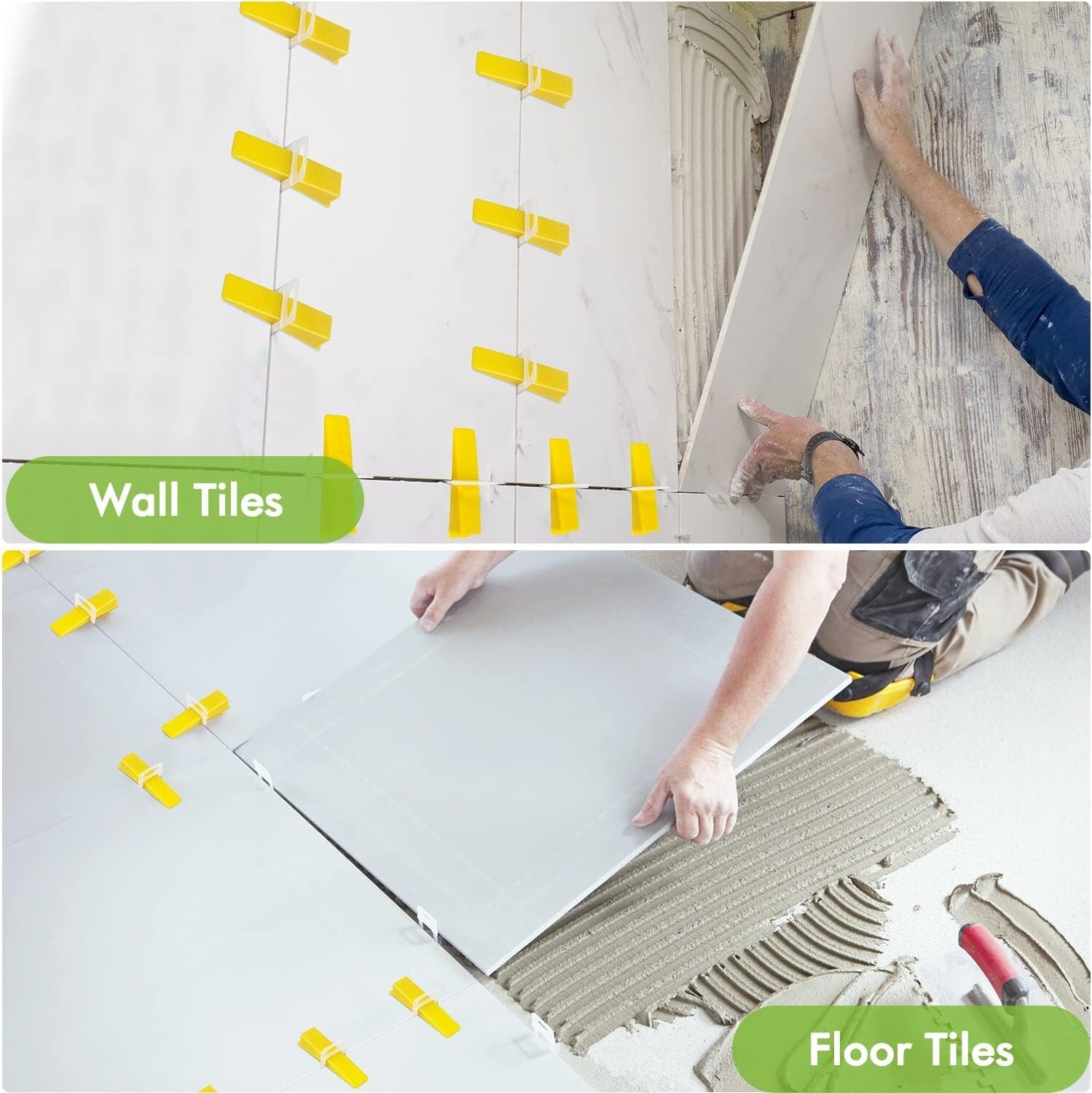 200pcs 1/16″ Tile Leveler Spacers Clip for Wall/Floor Ceramic Tile,Stone DIY PRO