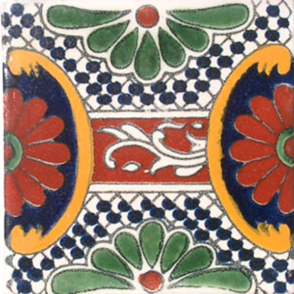 9 MEXICAN TILES WALL OR FLOOR USE TALAVERA MEXICO CERAMIC HANDMADE POTTERY C#046