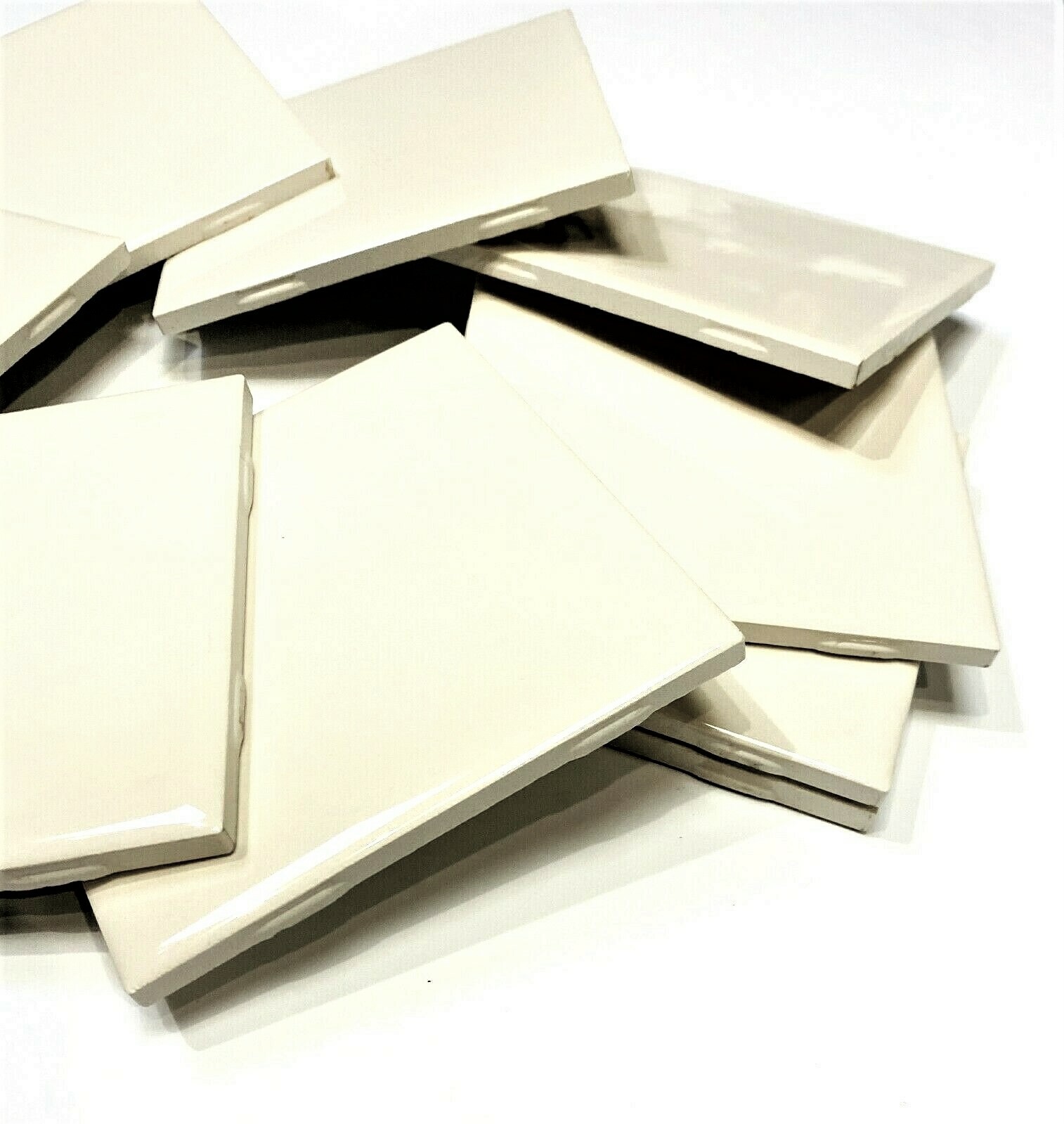 Almond Glossy 4.25×4.25 Ceramic Tile Coaster Arts&Crafts 4×4 Backsplash 1 PIECE