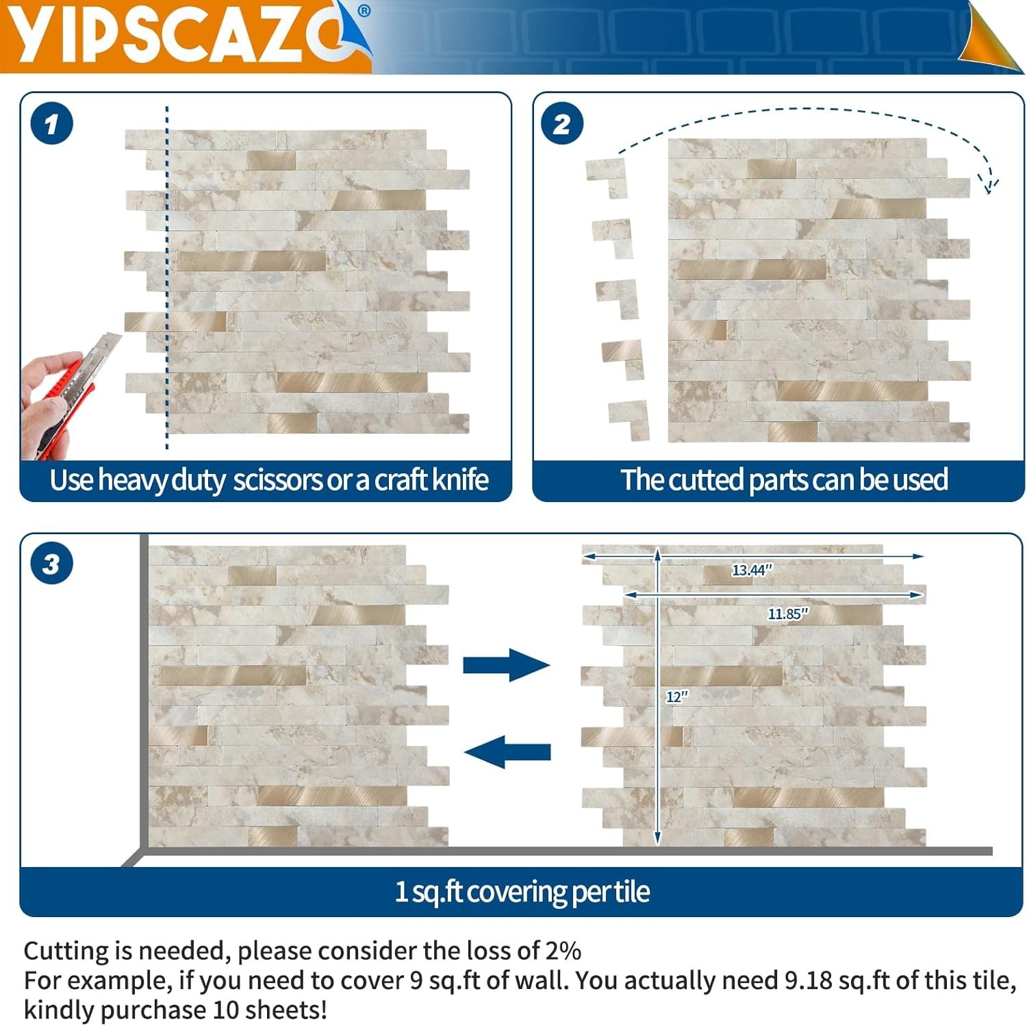 2026 New Upgrade Peel and Stick Backsplash, Stick on Backsplash Tiles for Kit…