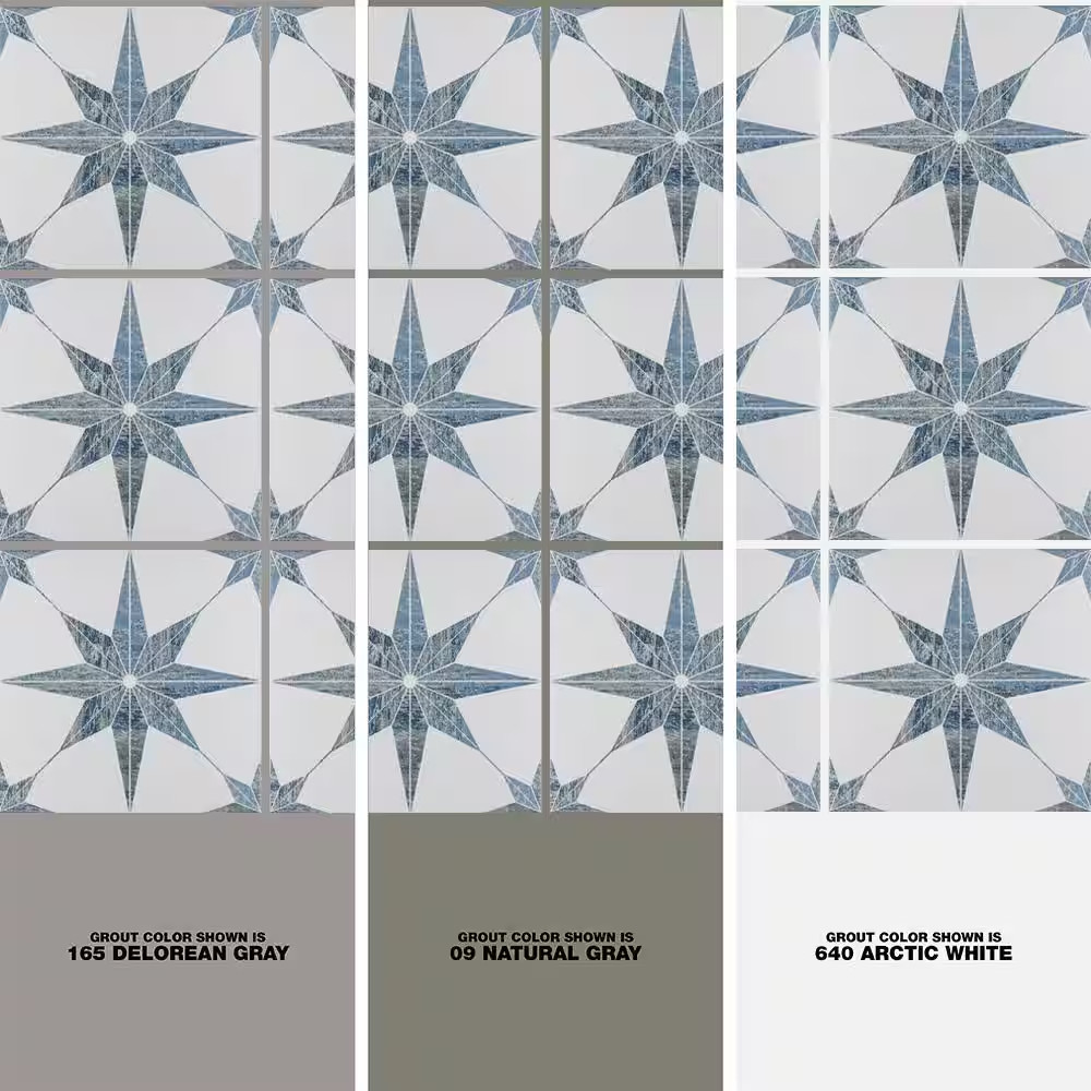 Cassis Stella Blue 9-3/4 In. X 9-3/4 In. Porcelain Floor and Wall Tile (10.88 Sq