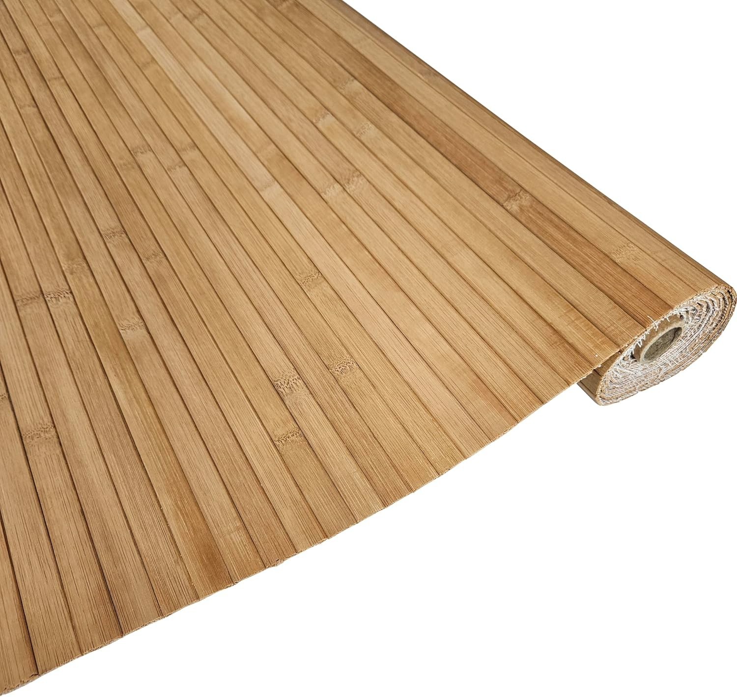Caramel Natural Bamboo Paneling – 32 sq ft Flexible Wall Cladding for Home Decor