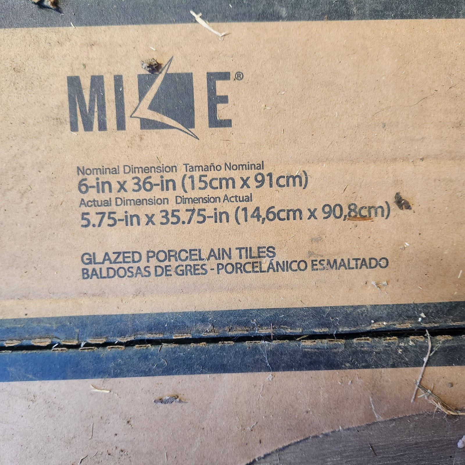 MILE Glazed Porcelain Floor Tile 6-in x 36-in Brown Rectangular for Floor & Wall