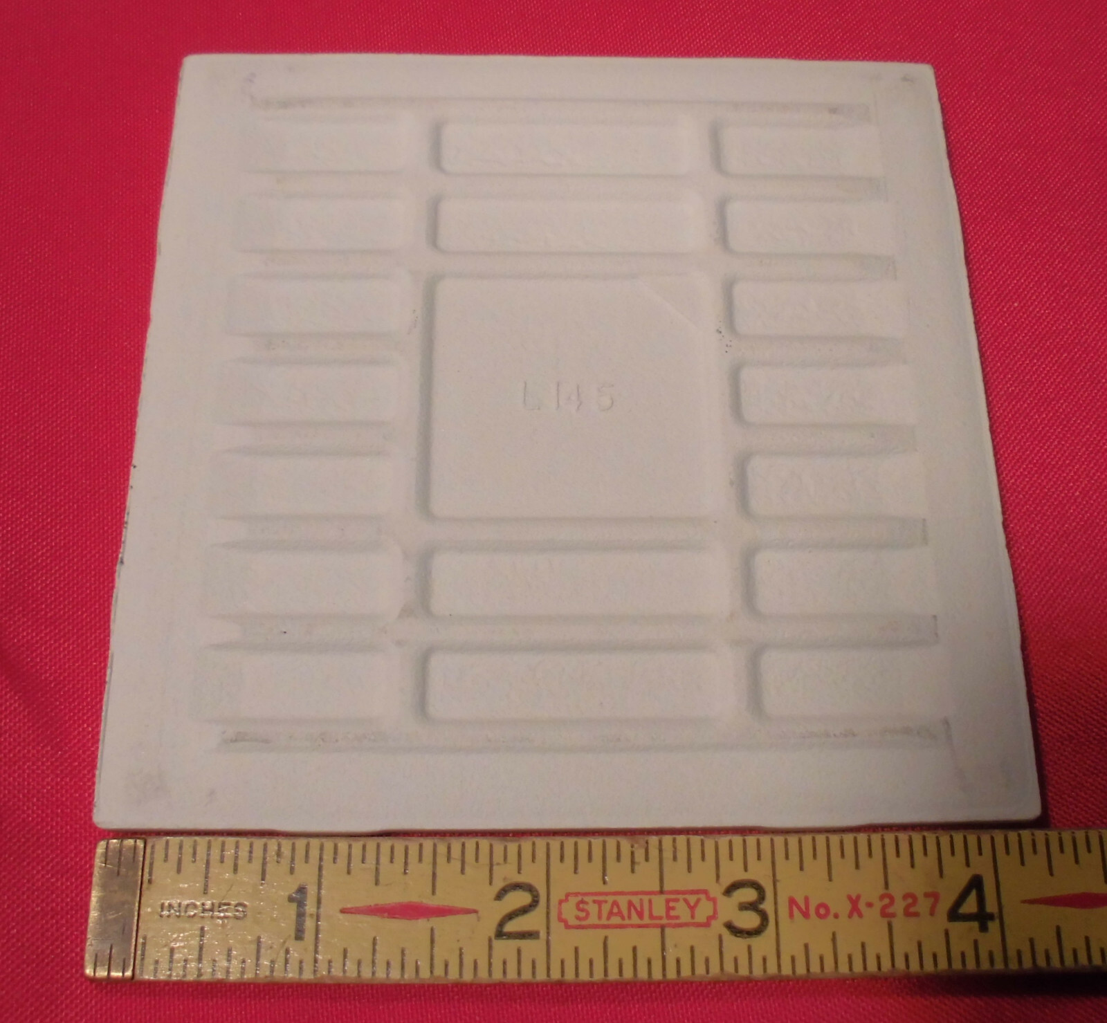 1 pc. Suede Gray; Glossy Ceramic Tile by Daltile; 4-1/4″ New Stock, darker gray