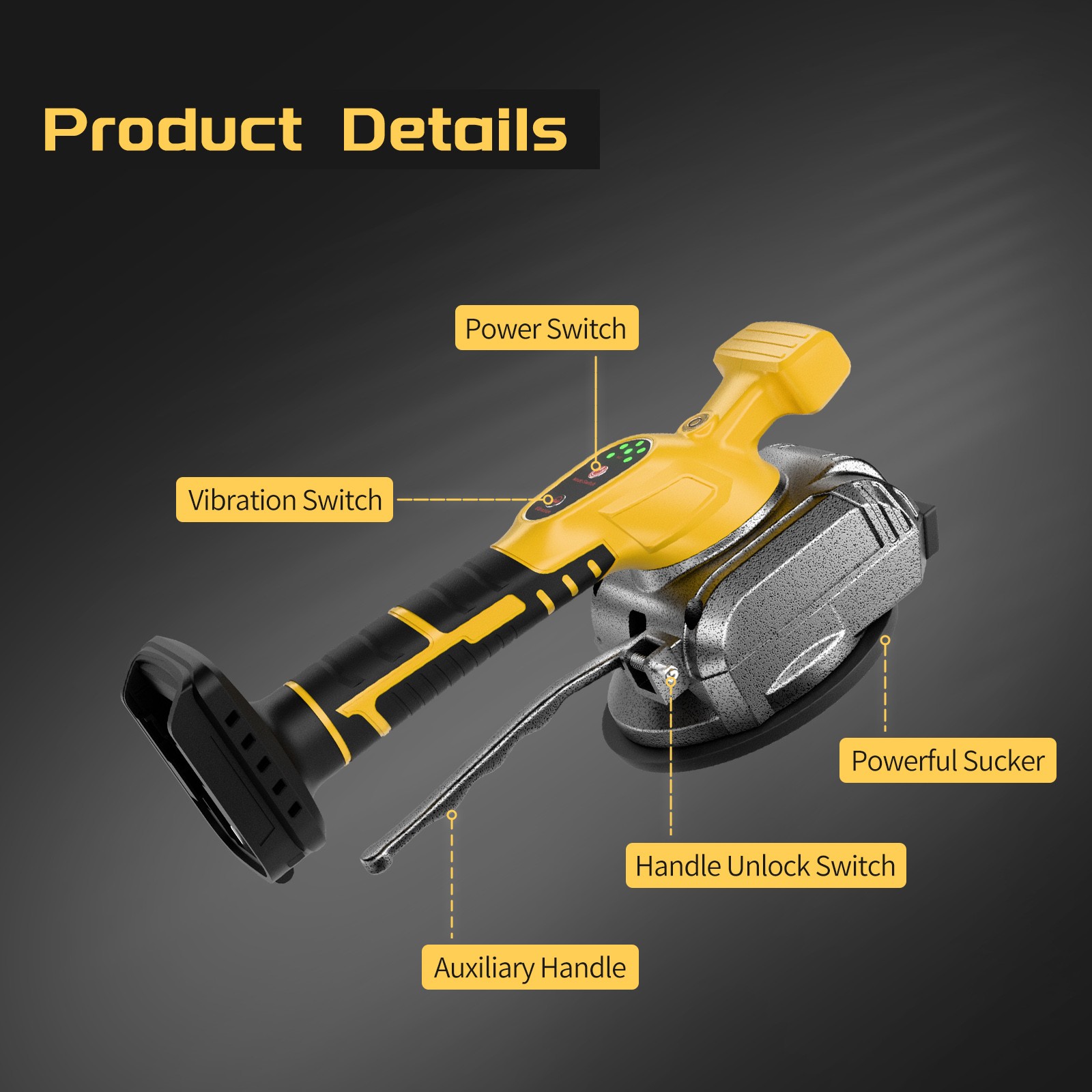 Cordless Tile Vibration Leveling Machine Tool for Dewalt 20V Battery DCB208-2