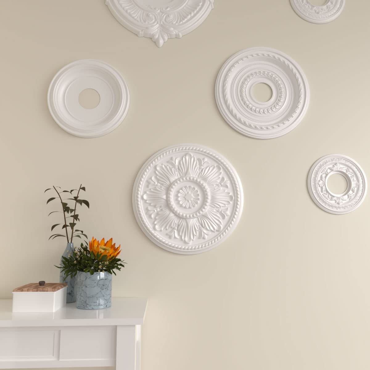 Ekena Millwork 18″OD x 1 3/4″P (Fits Canopies up to 5 1/4″), Factory Primed