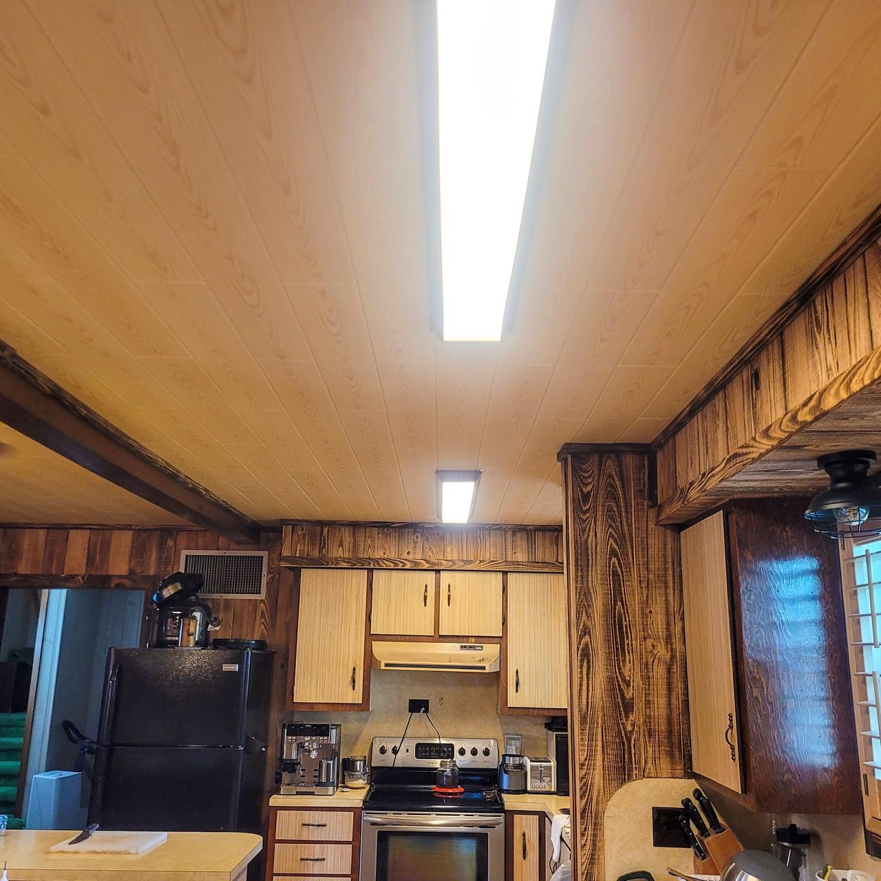 Natural Maple Foam Wood Ceiling Planks – 39″x6″, 96 Pack, 156 Sq.Ft.