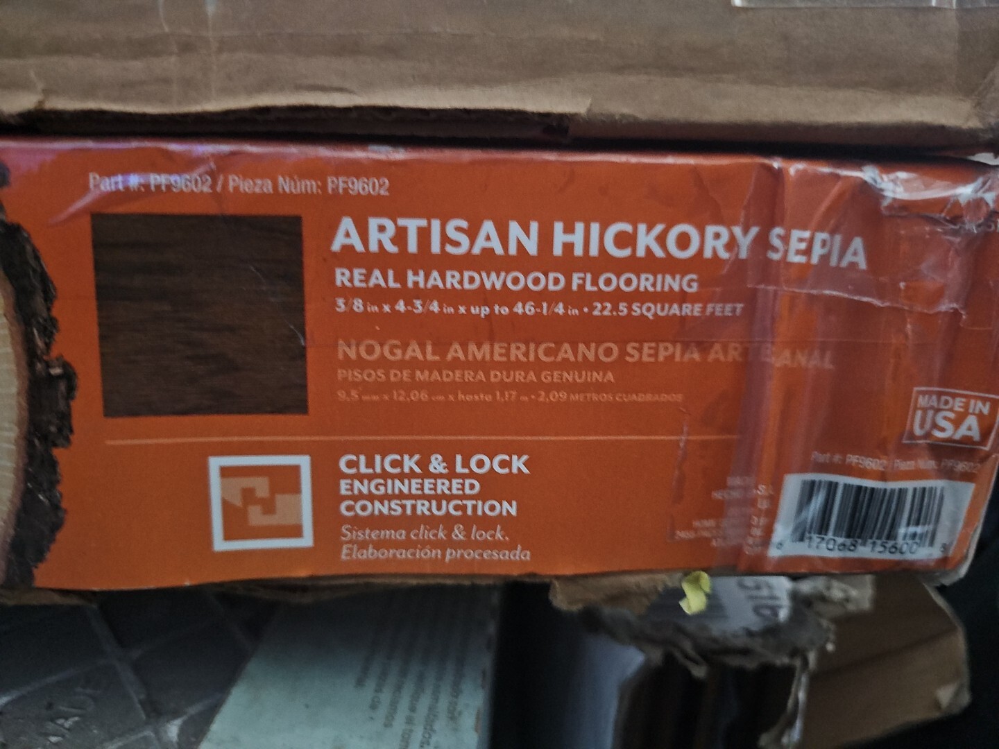 Millstead Artisan Hickory Sepia 3/8 in. x 4-3/4 in. W x Random Length Wood Floor