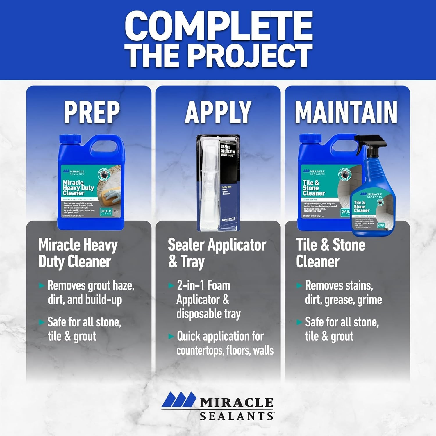 Tile & Stone Cleaner Concentrate for Natural Stone, Tile & Grout, 32 oz