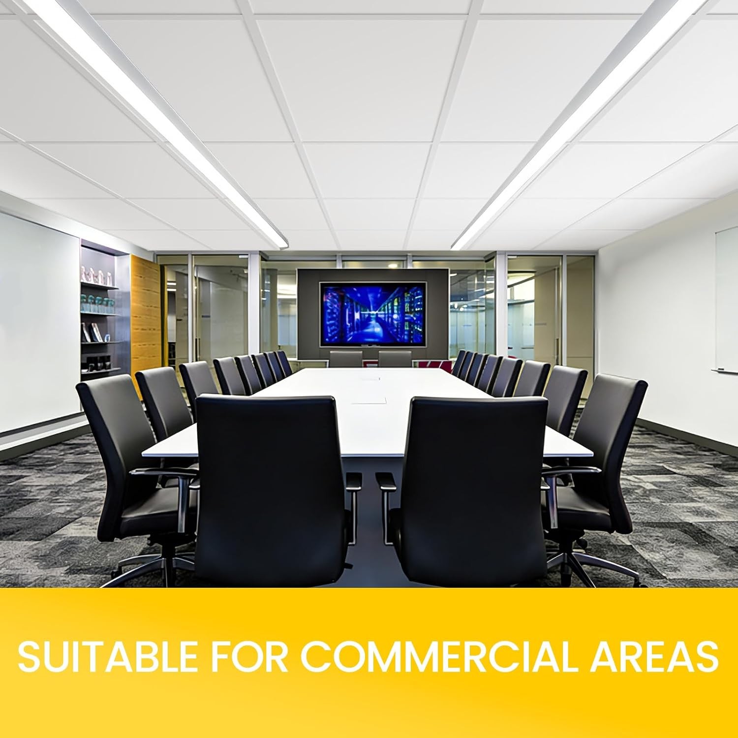 6 PCS 2×4 FT White Ceiling Tiles 24×48 Inch PVC Waterproof Smooth Drop Ceiling
