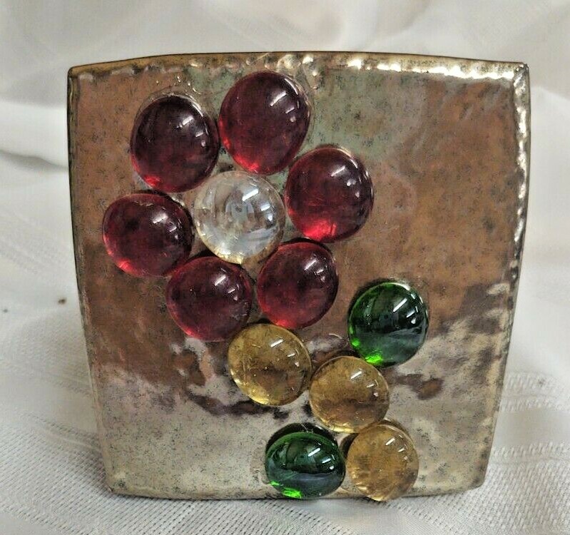 SILVER CERAMIC TILES MADE IN SPAIN WITH DECORATIVE GLASS FLOWERS