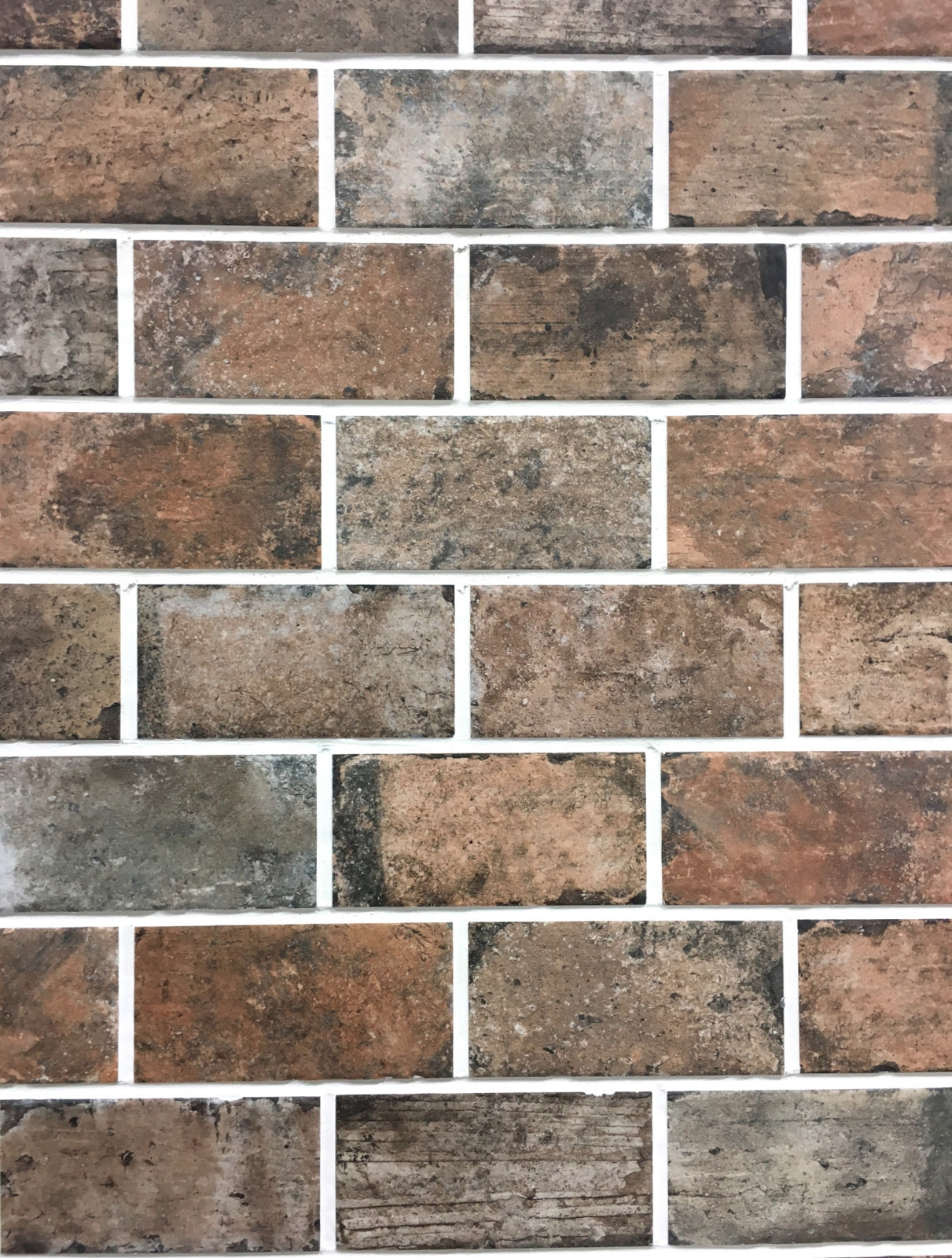 Rustic Walnut Brick Look 4×8 Porcelain Tile Wall Floor Kitchen (ONE PIECE)