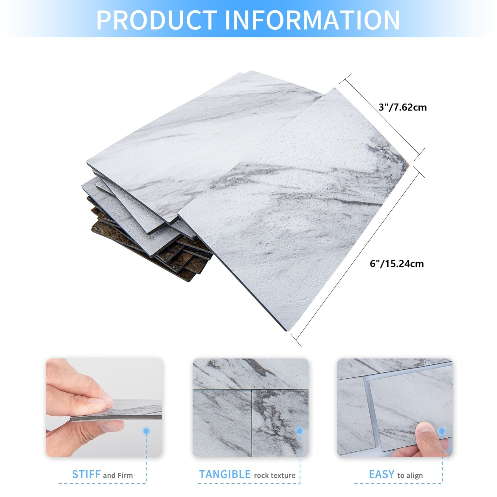 Art3d 102pcs Peel&Stick Wall Tiles, each 3″x6″
