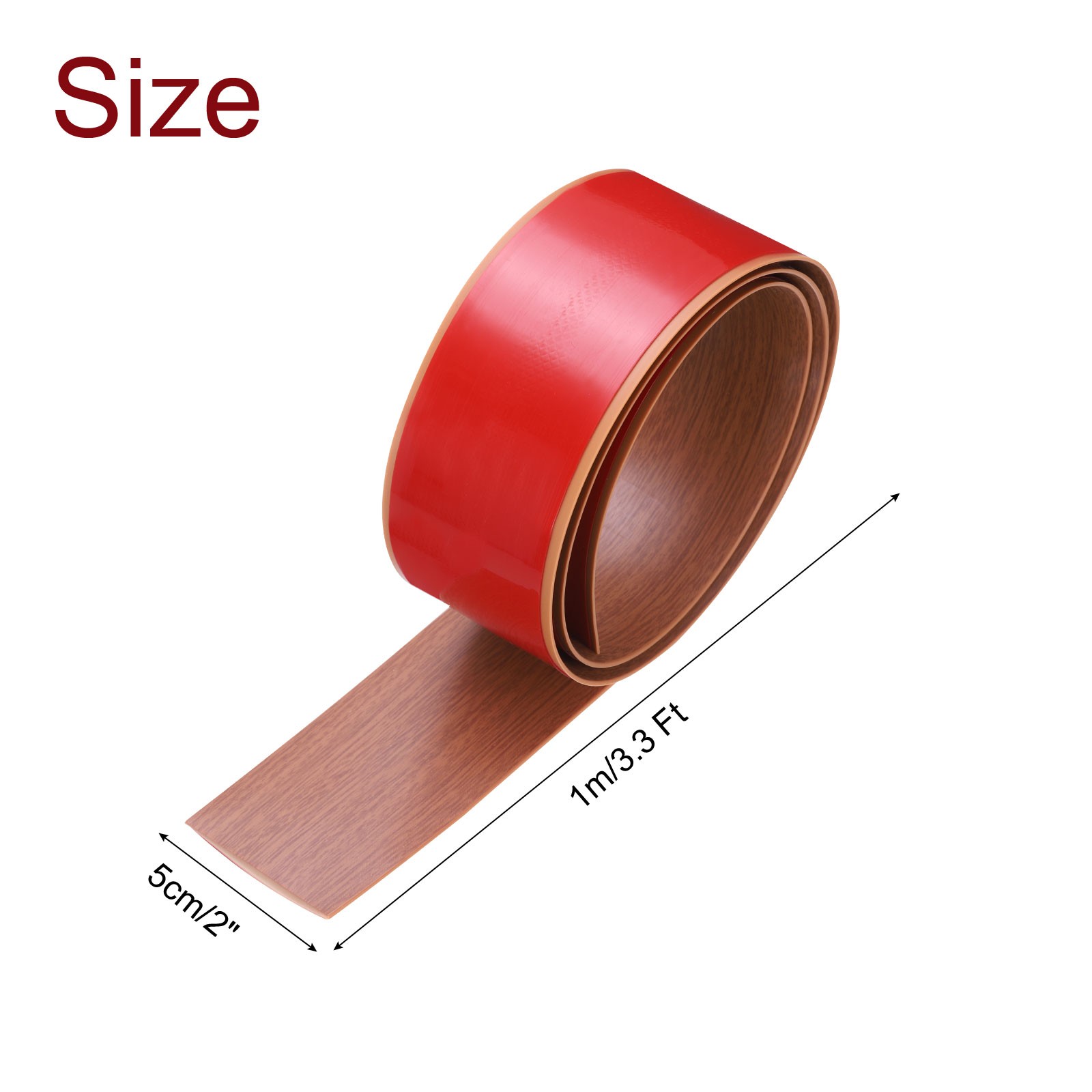 3.3Ft Floor Transition Strip Self Adhesive 2″ Vinyl Floor Cover Strip Thai Teak