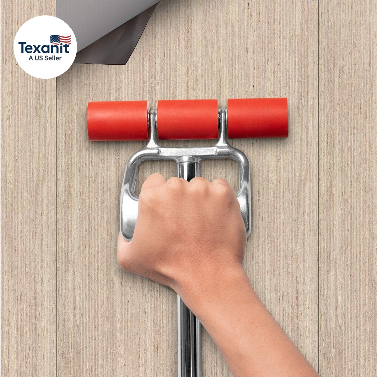 Extendable Floor and Wall Roller for Vinyl Flooring, Tile & Linoleum Roller with