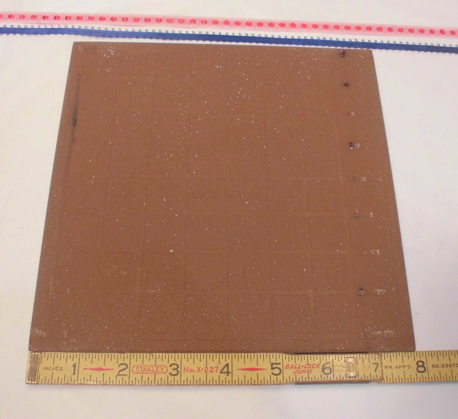 1 pc. *Off-White – Beige* 8″ Ceramic / Porcelain Floor Tile; Stucco Textured NEW