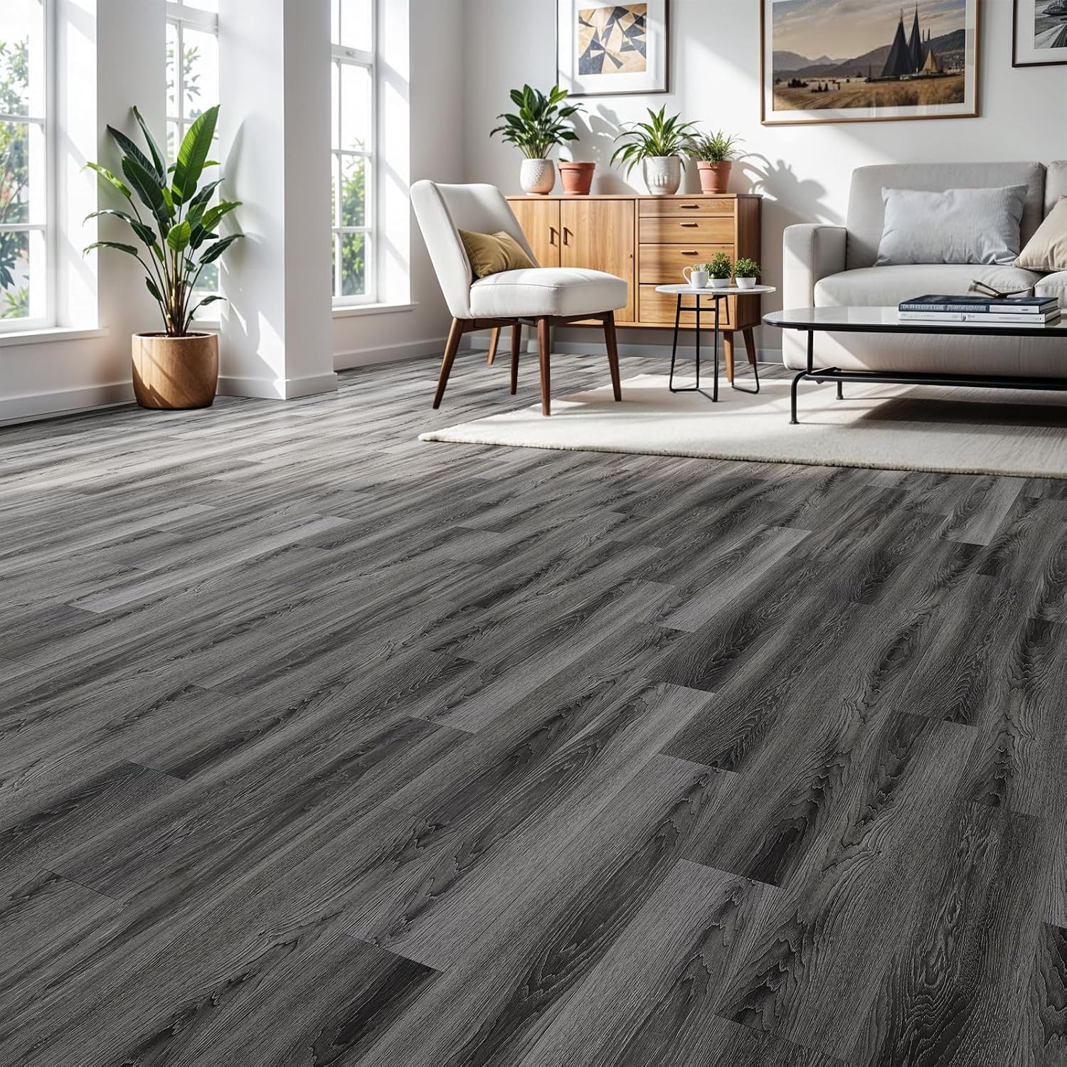 Peel and Stick Floor Tile Vinyl Flooring, Waterproof Vinyl Plank Flooring 36-Pac