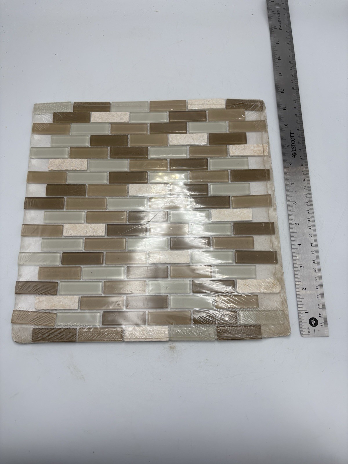 Lot Of 6 Glass Mosaic Tile Sheets 12″x 12″