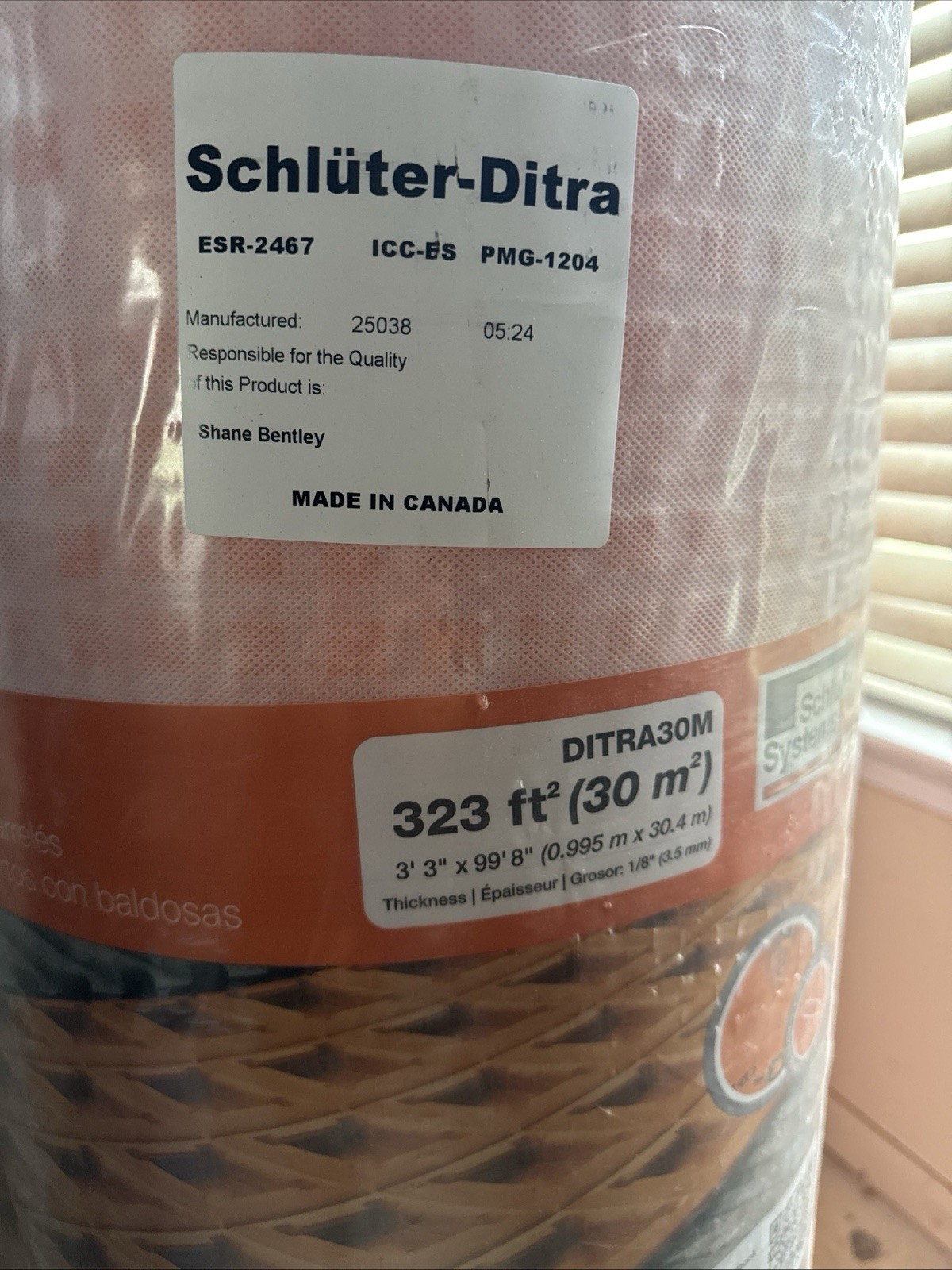Schluter DITRA30M 323sq.ft Tile Underlayment Full Roll NEW! Save $150+ Per Roll!