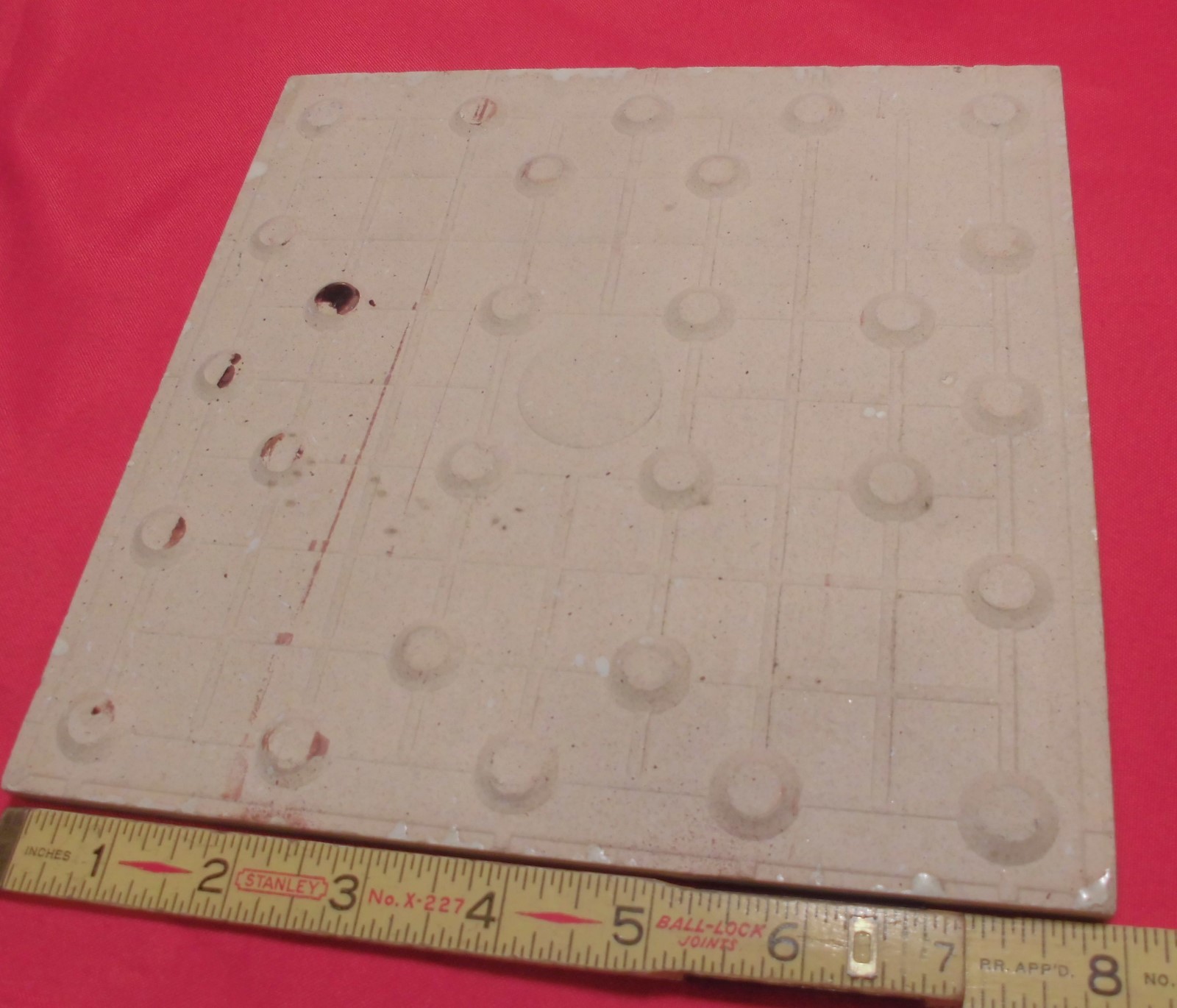 1 pc. Florida Ceramic Floor Tile 8″ X 8″ *Reddish Brown* medium textured NOS