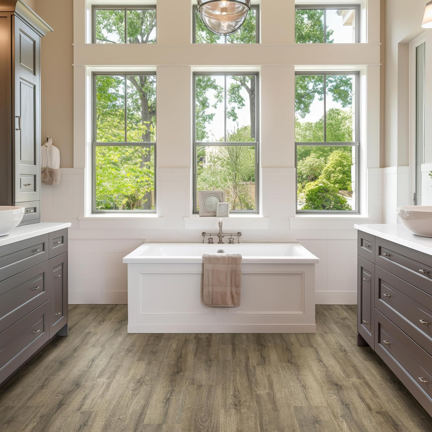 Shelbie 9″x48″ Waterproof Luxury Vinyl Plank Flooring – Welsh Gray, 20 MIL Wear