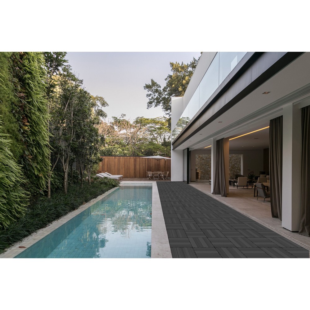 Waterproof Outdoor Indoor Flooring for Patio Backyard DIY Interlocking Deck Tile
