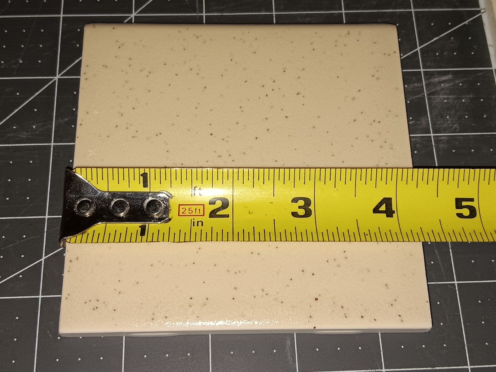 12 pc. American Olean Vintage Ceramic Tile OATMEAL BULLNOSE Bathroom Kitchen NOS