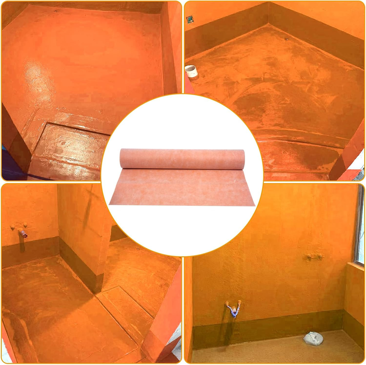 Waterproof Membrane for Showers, 3.3 Ft X 98.5 Ft (323 Sq Ft), Schluter Membrane