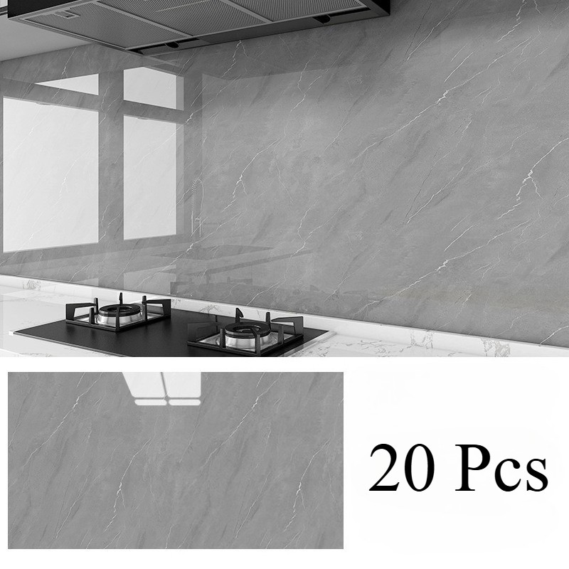 20pcs Peel and Stick Marble Floor Wall Panels 23.6″x11.8″ PVC Tiles Sticker