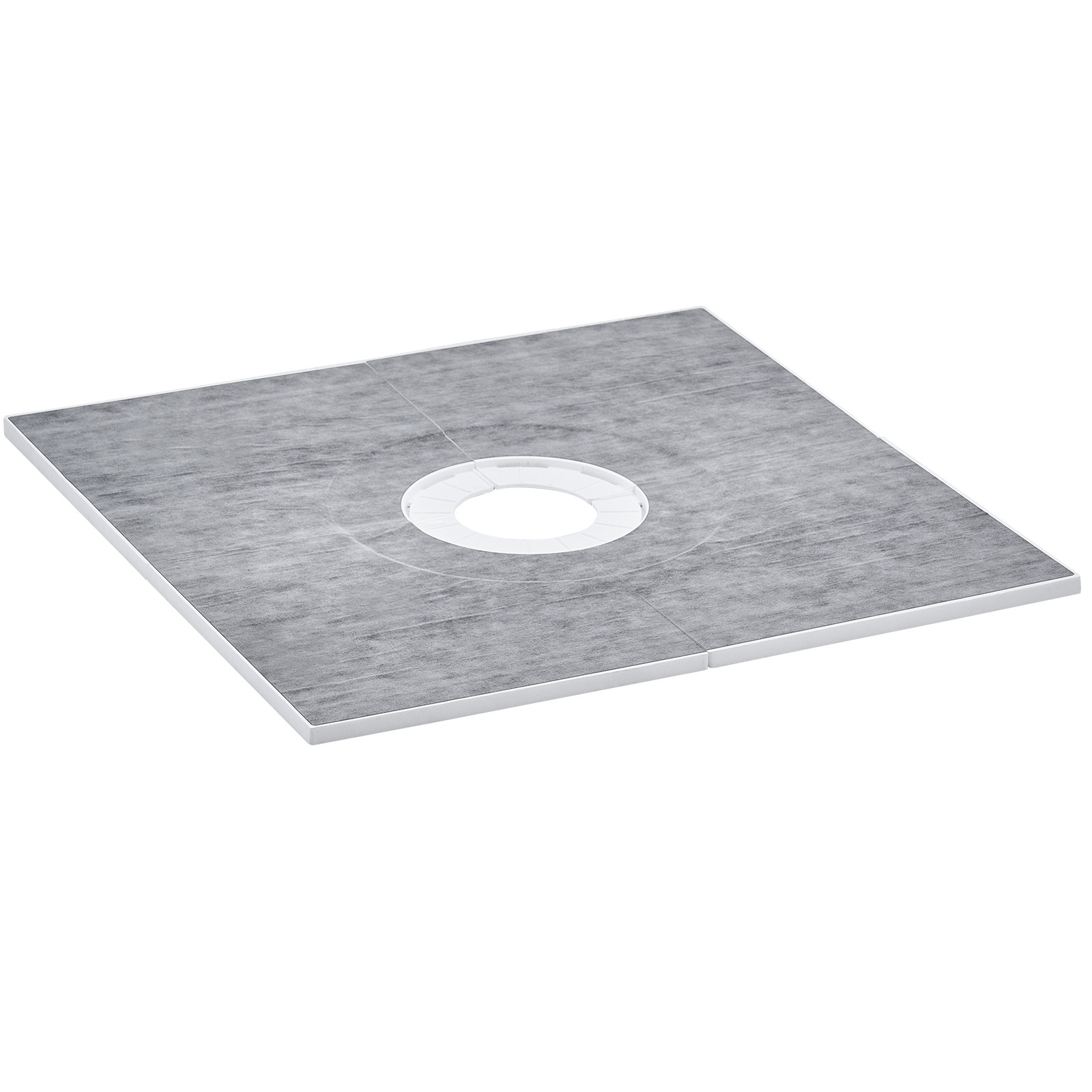 VEVOR Waterproofing Shower Curb Tray Kit 36″x36″ w/ Central Drain Thickened