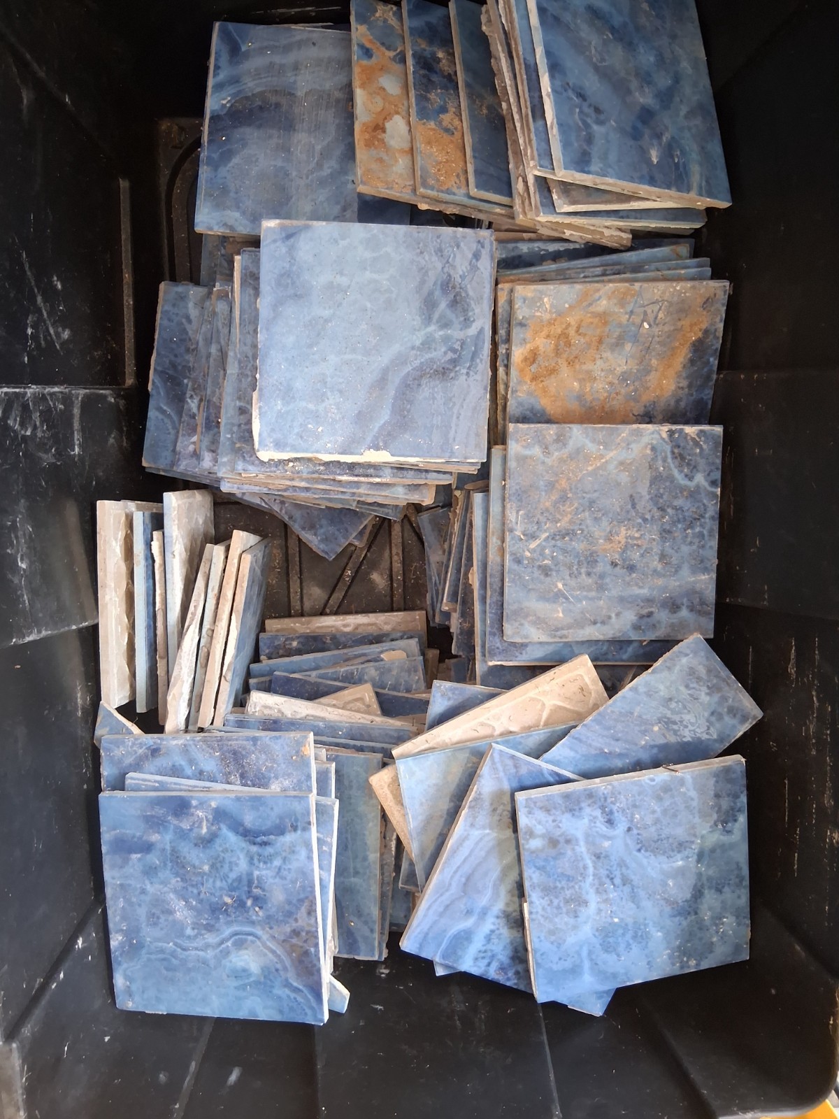 Large tub of ceramic tiles 5.75″ sq