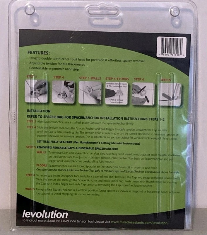 Levolution Tile Spacer and Leveling System Tension Evolver Tool- New Sealed