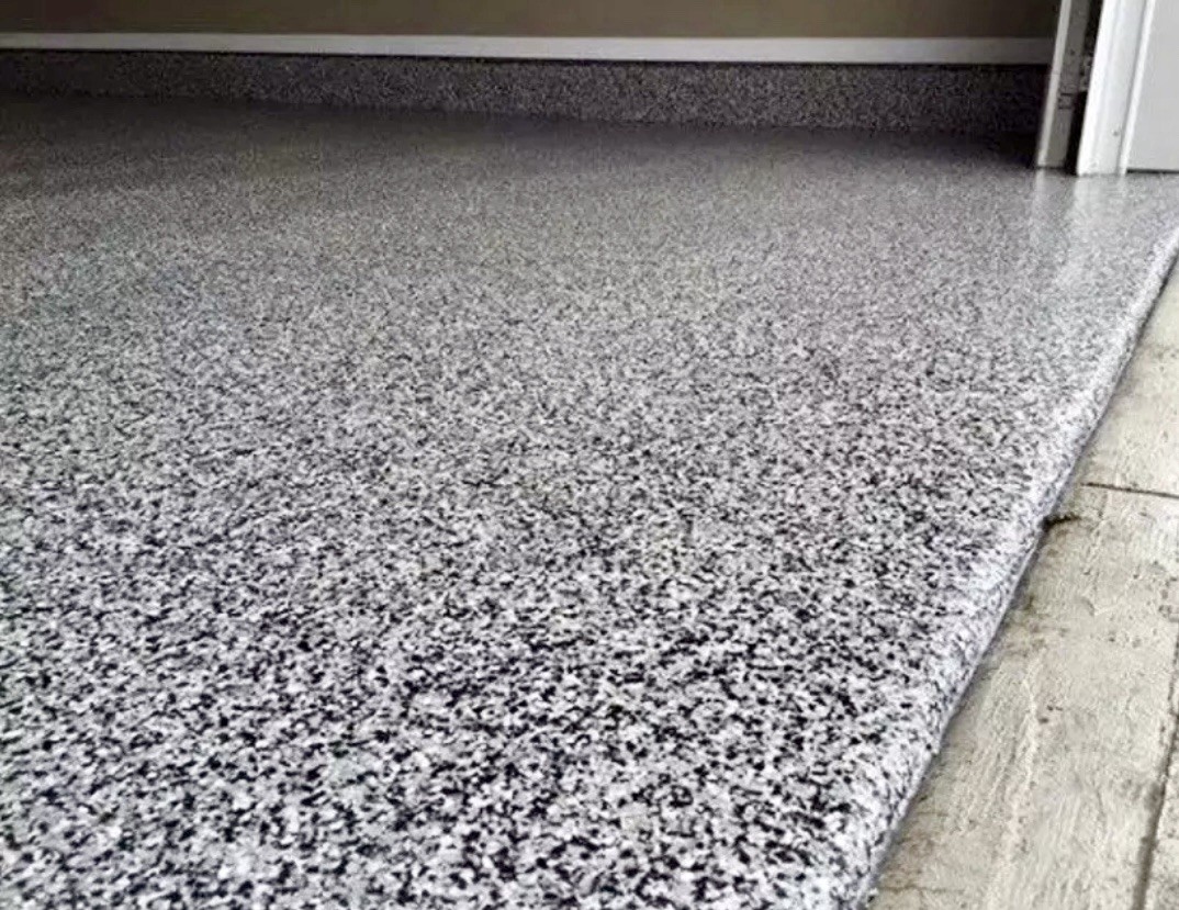 EPOXY Medium Grey, Vinyl Floor Flakes 1/4” 5Lbs Residential Commercial