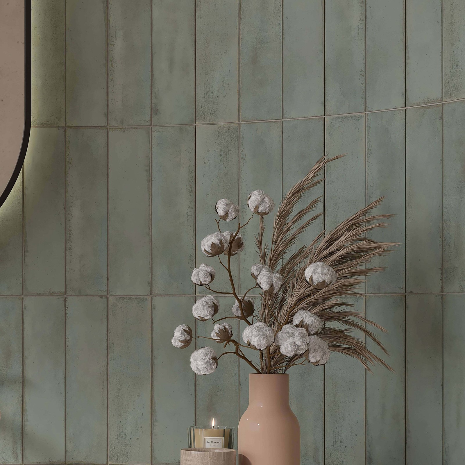 Cruz Bay Studio MKT Relic – 3″ x 12″ Brick Wall Tile – Matte – Slate Blue Matte