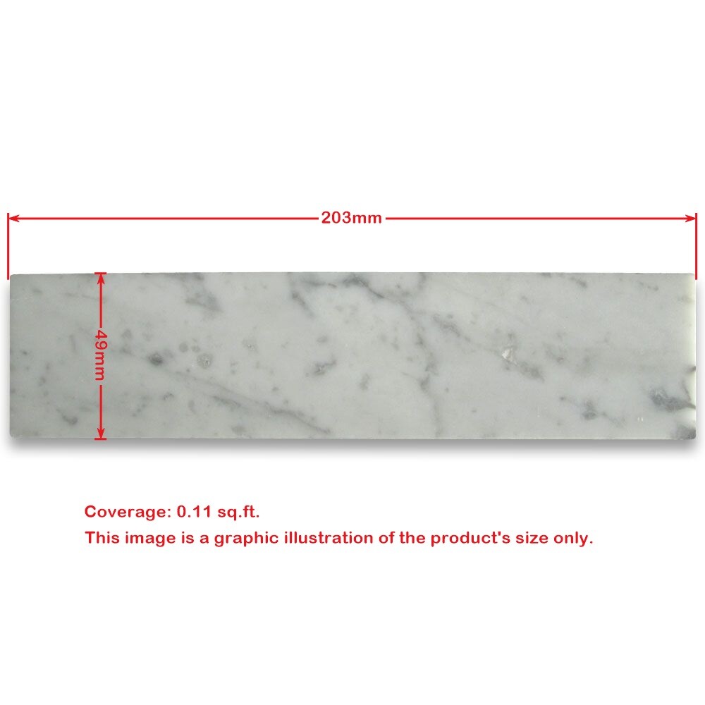 C57P 2×8 Carrara Marble Tile Polished Venato Bianco Carrera Wall & Floor